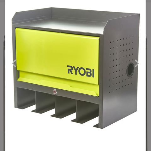 Ryobi verktøyskap RHWS-01, veggmontert med dør.