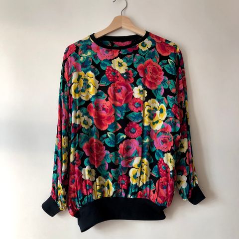 Blomstret bluse vintage