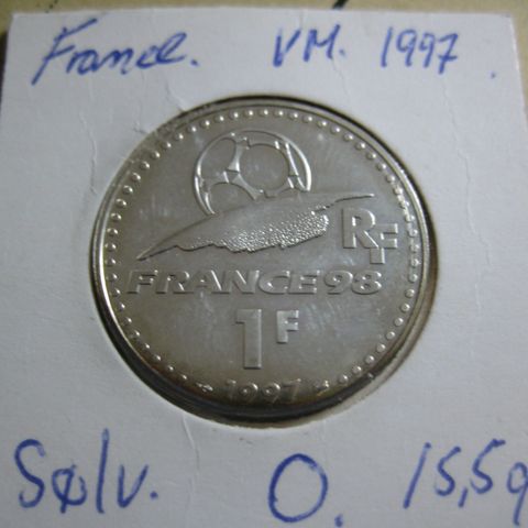 1 Frang Frankrike 1997 VM sølv unc