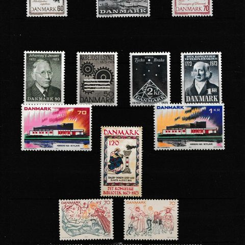 Danmark 1973 - Årssett postfriske frimerker