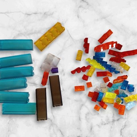 Lego Gjennomsiktige Brikker og Plater