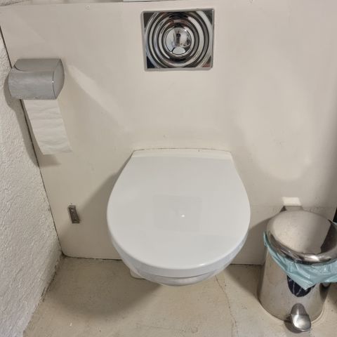 Innebygd toalett/WC. Vaskekum og blandebatteri