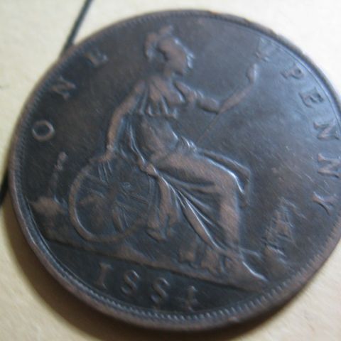 1 Penny England 1884
