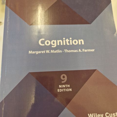 Cognition 9th Edition 2017