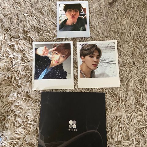 BTS Wings Album versjon N med tre photocards