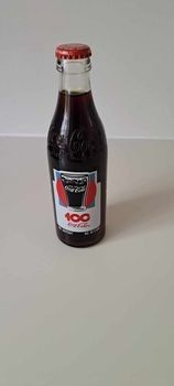 Uåpnet coca cola flaske fra 100 års jubileet i 86