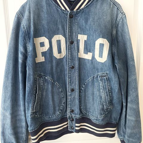 Ralph Lauren varsity-inspired denimjakke