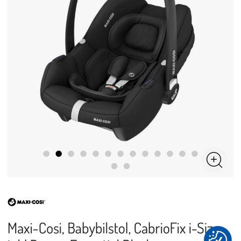 Maxi-Cosi, Babybilstol, CabrioFix i-Size - Essential Black inkl. Base