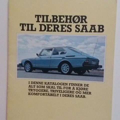 SAAB TILBEHØR -brosjyre. (NORSK)