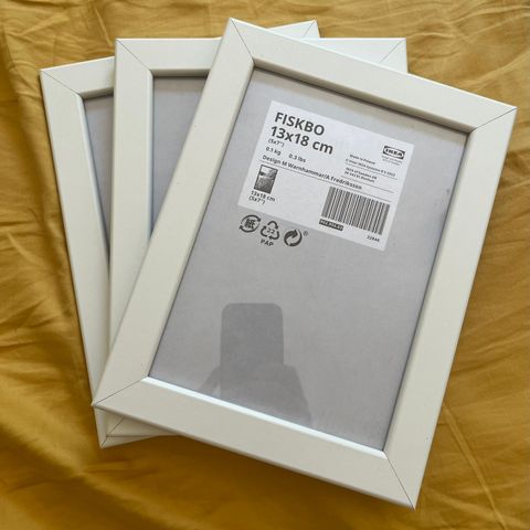 Ikea Fiskbo hvite rammer 13x18cm