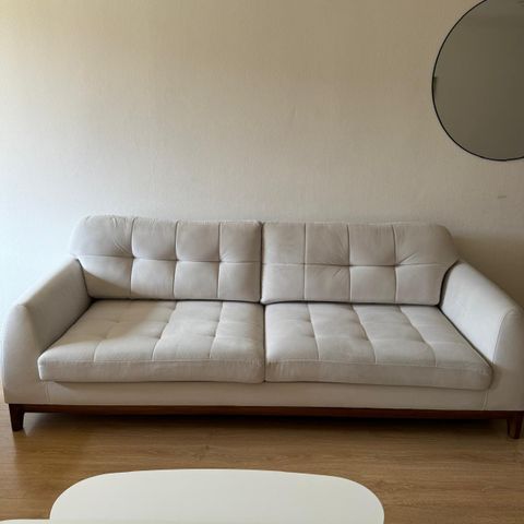 2 og 3 seters sofa (krem og brunn)