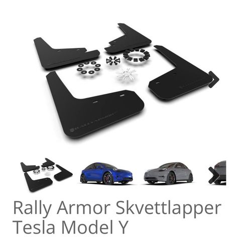 Rally Armor Skvettlapper Tesla Model Y