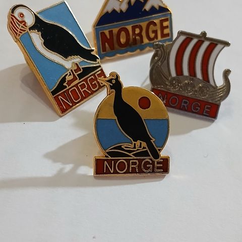 4 stk pins - Norge