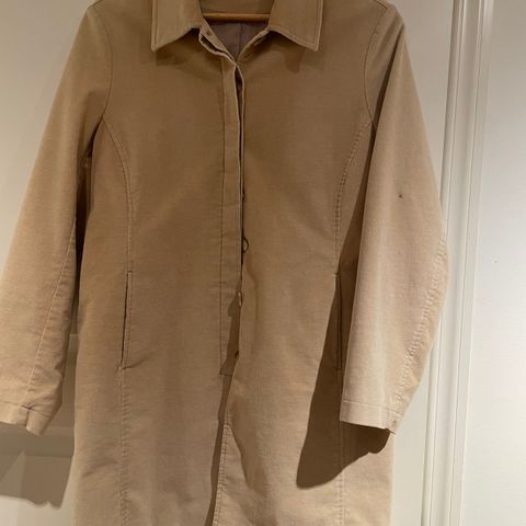 Retro trench coat str.M fløyel