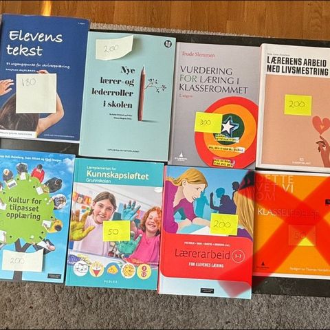 Ulike bøker til lektorutdanning (GLU 1-7)