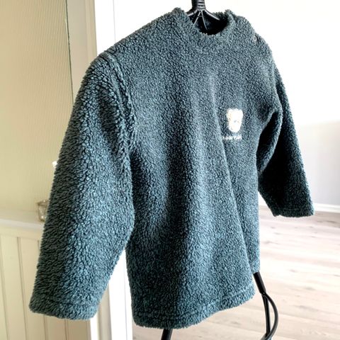 Myk petrolblå 💙 genser i teddyfleece 5 år