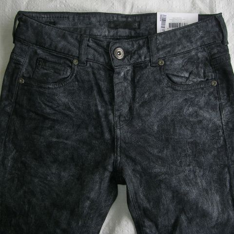 Supertrash "Poppy Sponge Metallic" mønstrede jeans W26 L33 (litt liten) ubrukt!