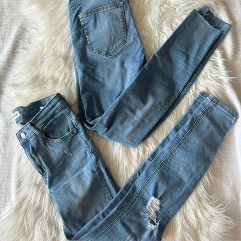 To nye pushup jeans, str 34