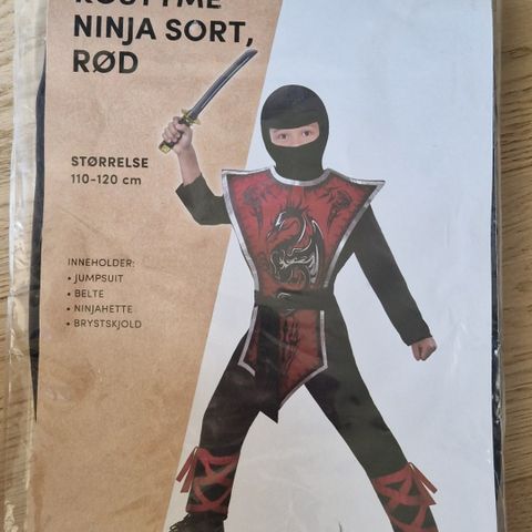 Ninja kostyme str 110-120