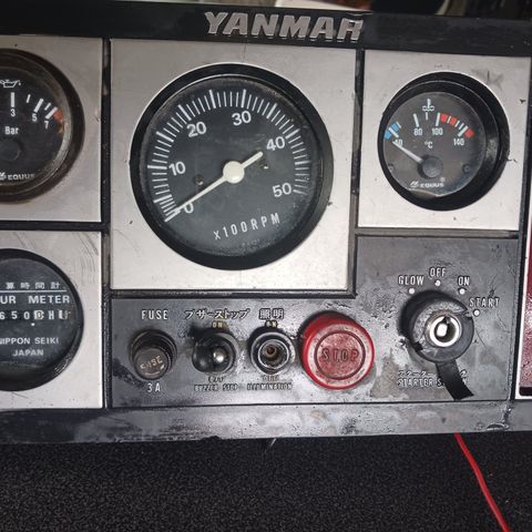 Yanmar instrument panel