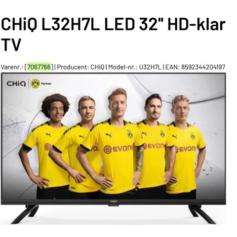 CHiQ L32H7L 32'' HD-klar Smart TV