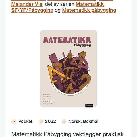 Matematikk påbygging