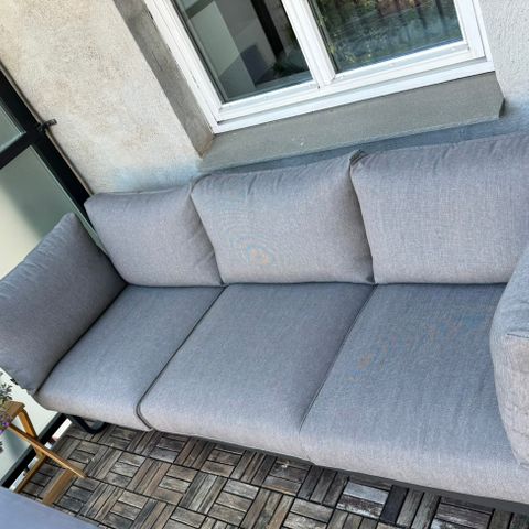 3 seter Sofa/solseng- Oakland Harvard Koksgrå Ramme Varmgrå hagemøbel