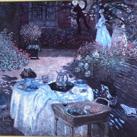 Flott innrammet bilde av Monet - The Luncheon (1873)