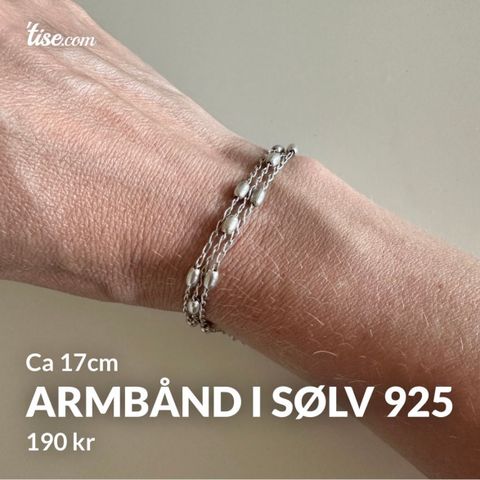 Armbånd i sølv