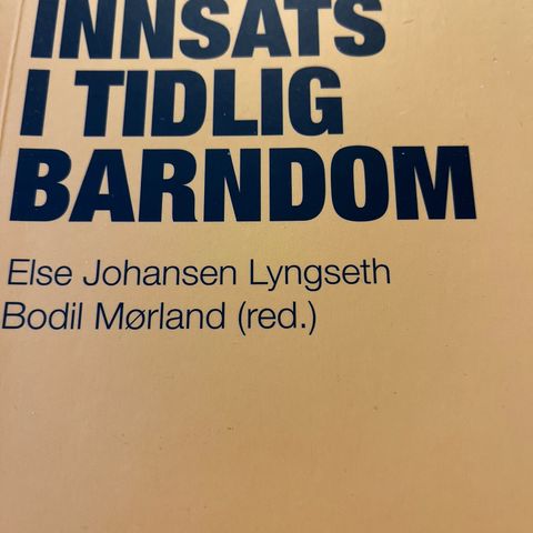 Tidlig innsats i tidlig barndom