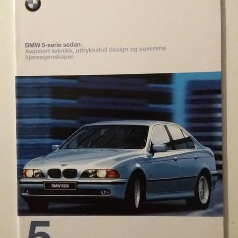 BMW 5-Serien -brosjyre. ( E39) (NORSK)