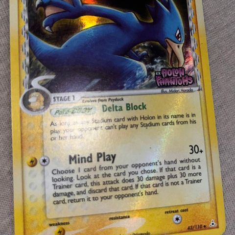 Golduck holo 43/110 ex holon phantoms pokemon kort
