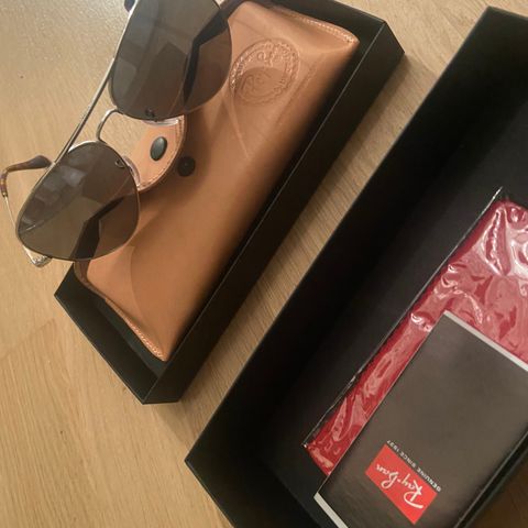 Limited edition! Ray Ban briller i 18K hvitt gull med sort glass