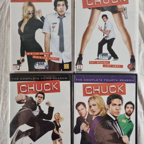 Chuck sesong 1 - 4 DVD norsk tekst