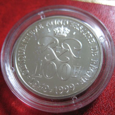 100 Frang Monaco  1999 sølv unc