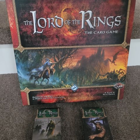 Lord of the Rings the card game, med 2 tilleggspakker. Lillehammer.