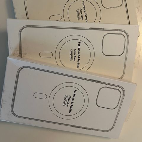 Phone clear cases deksel, passer til iPhone 13,14,15 pro max