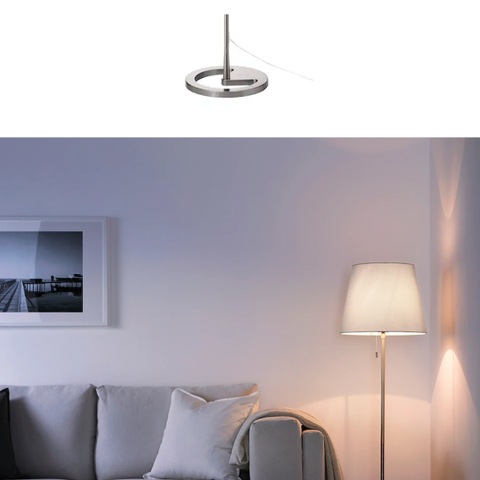 Nyfors Gulvlampe fra IKEA med grå skjerm