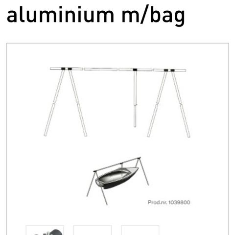 Bakkestativ i aluminium til båt (6 meter)