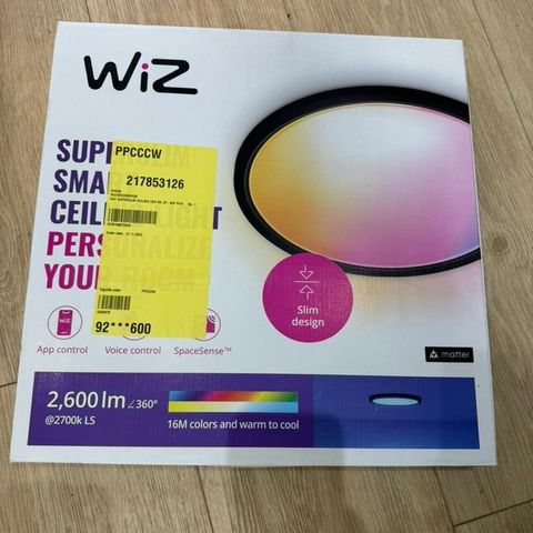 WIZ SUPERSLIM 22W RGB taklampe