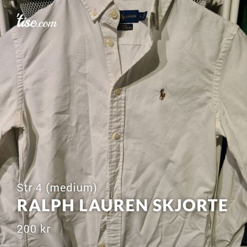 Ralph Lauren skjorte str 4