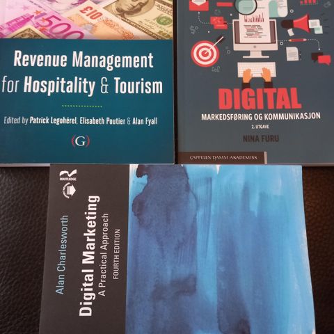 Digital marketing, digital markedsføring og kommunikasjon, revenue management.