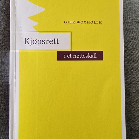 Geir Woxholth: Kjøpsrett i et nøtteskall. 2021.