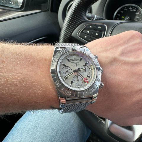 Breitling Chronomat 44 GMT + pilotlenke + 3 remmer