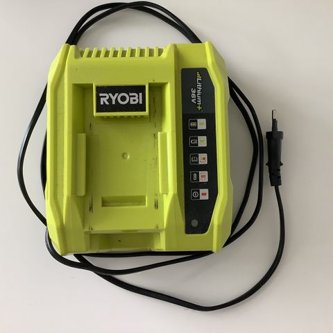 Ryobi 36v 4Ah batteri, batterilader og spenningsomformer300W selges