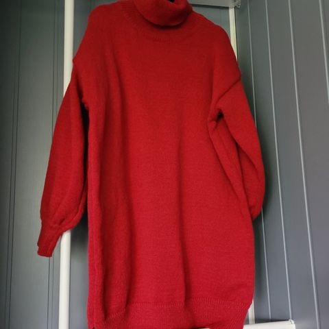 High neck sweater dress, oversize str. 44