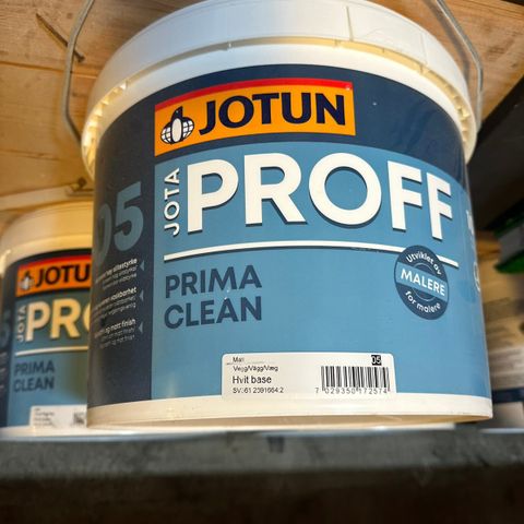 jotaproff prima clean hvit bomull maling