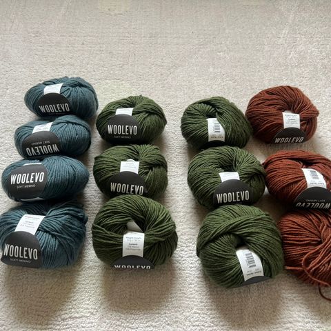 Woolevo soft merino 13 nøster.