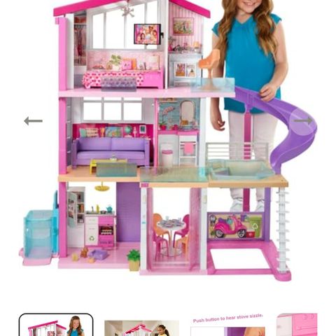 Barbie dreamhouse med heis og masse tilbehør