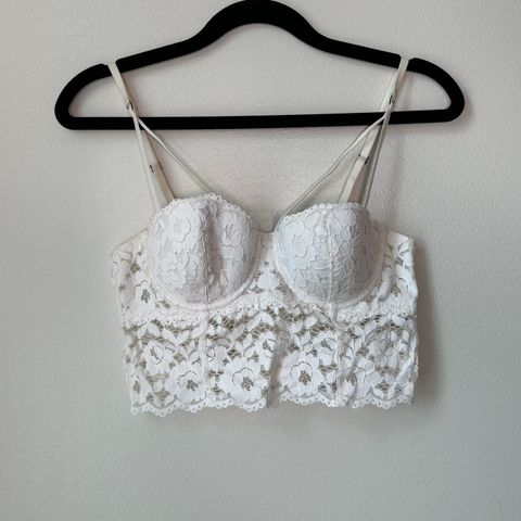 Bustier hvit topp str 75b